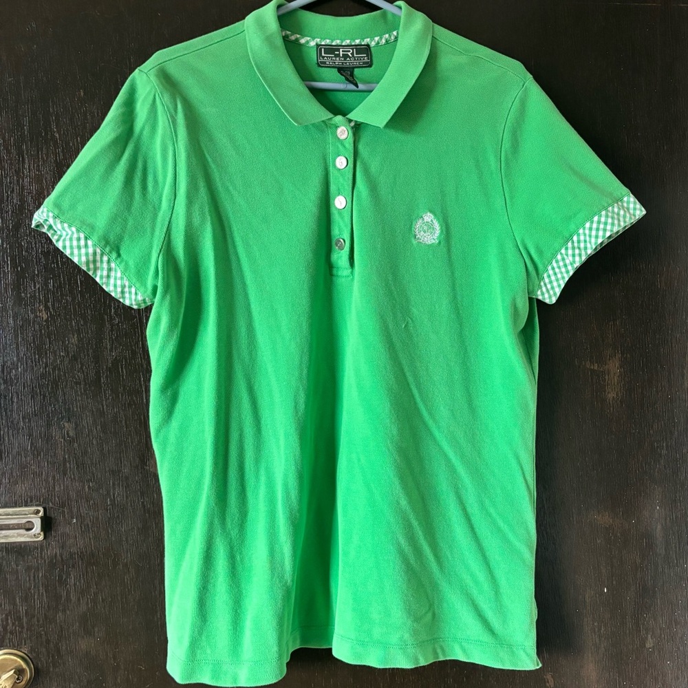 Lauren Ralph Lauren Active Kelly green polo logo shirt. XL